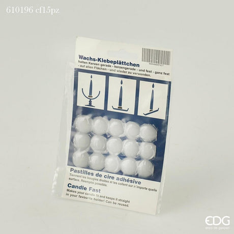 edg enzo de gasperi edg enzo de gasperi cera adesiva per candele cf 15 pz bianco ean 4031052530074