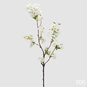 EDG Enzo De Gasperi Cherry Branch with Leaves H 90 Cm Artificial Plant White