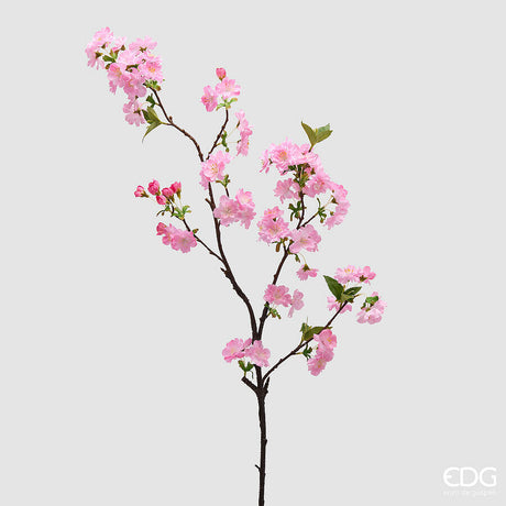 edg enzo de gasperi edg enzo de gasperi ciliegio ramo con foglie h 90 cm pianta artificiale colore rosa ean 8059824610126