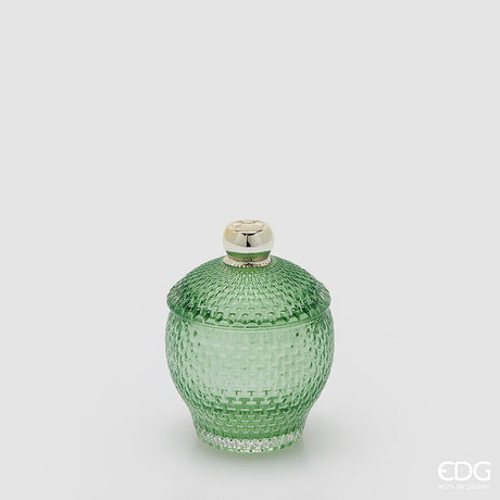 edg enzo de gasperi edg enzo de gasperi contenitore decorativo micro quadretti bombato h 115 cm d 85 cm verde ean 8059824610577