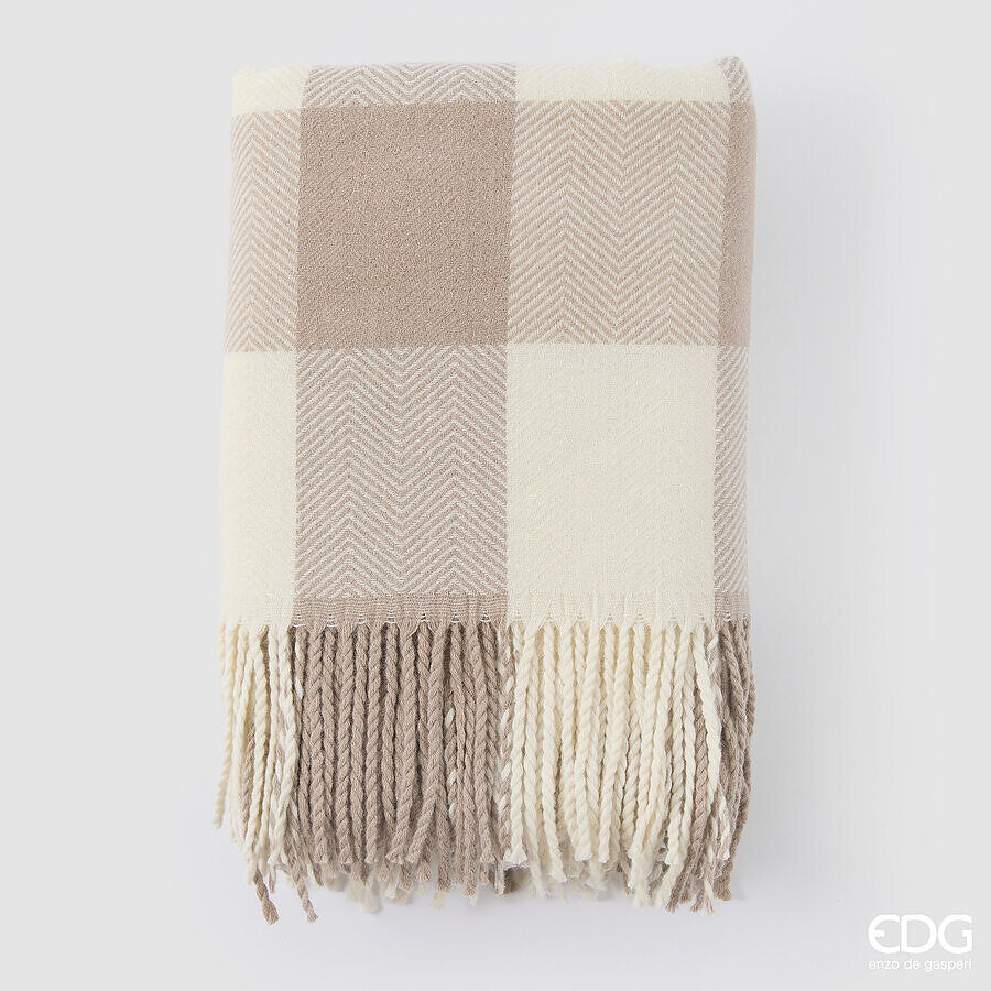 edg enzo de gasperi edg enzo de gasperi coperta wool l 170 cm l 120 cm scatola regalo bianco grigio ean 8059824624383