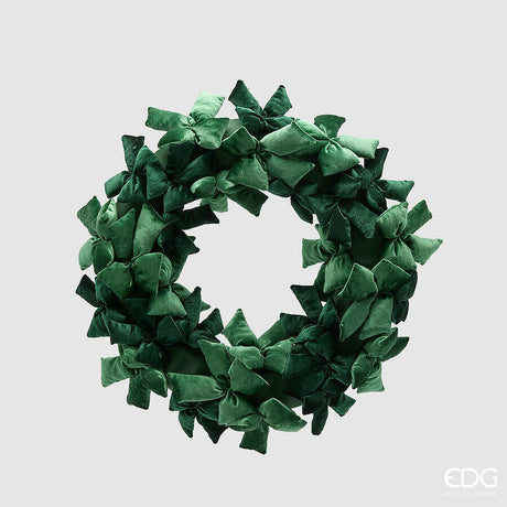 edg enzo de gasperi edg enzo de gasperi corona natalizia con fiocchi 70 cm verde decorazione di natale ean 8059824702371