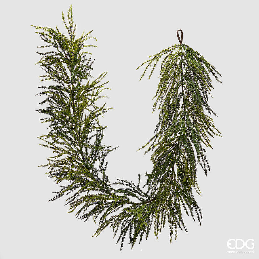 edg enzo de gasperi edg enzo de gasperi cryptomeria festone di natale l 210 cm green ean 8059824581402