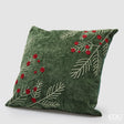 edg enzo de gasperi edg enzo de gasperi cuscino quadrato con bacche di natale 45 x 45 cm verde scuro ean 8059824584663