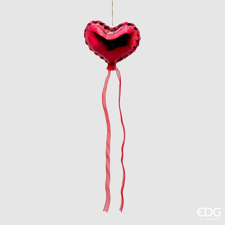 edg enzo de gasperi edg enzo de gasperi decorazione di natale palloncino cuore vetro d 12 cm burgubdy ean 8059824198853