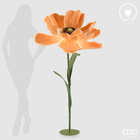 edg enzo de gasperi edg enzo de gasperi decoro anemone jumbo led 12v 300w con base h 160 cm d 100 cm arancione ean 8059824640277