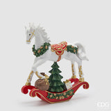 edg enzo de gasperi edg enzo de gasperi decoro cavallo a dondolo natale h 355 cm l 305 cm l 11 cm multicolor ean 8059824540591