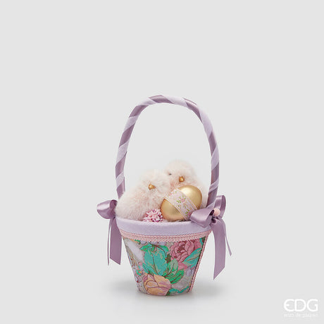 edg enzo de gasperi edg enzo de gasperi decoro cesto di pasqua con pulcini h 35 cm d 17 cm multicolor ean 8059824625847