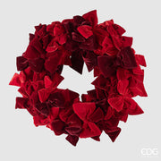 EDG Enzo De Gasperi 60cm Christmas Wreath with Bows and Red Velvet