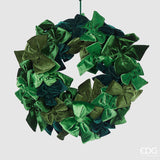 edg enzo de gasperi edg enzo de gasperi decoro corona d 60 cm fiocchi ghirlanda natalizia velluto verde ean 8059824567321