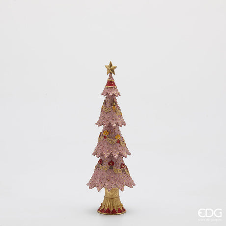 edg enzo de gasperi edg enzo de gasperi decoro decoglitter pino di natale h 345 cm d 11 cm poliresina mix rosa ean 8059824597977