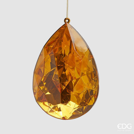 edg enzo de gasperi edg enzo de gasperi decoro diamante goccia di natale da appendere d 19 cm l 125 cm l 75 cm pp gold ean 8059824534125