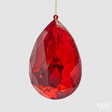 edg enzo de gasperi edg enzo de gasperi decoro diamante goccia di natale da appendere h 19 cm l 125 cm l 75 cm pp red ean 8059824534200