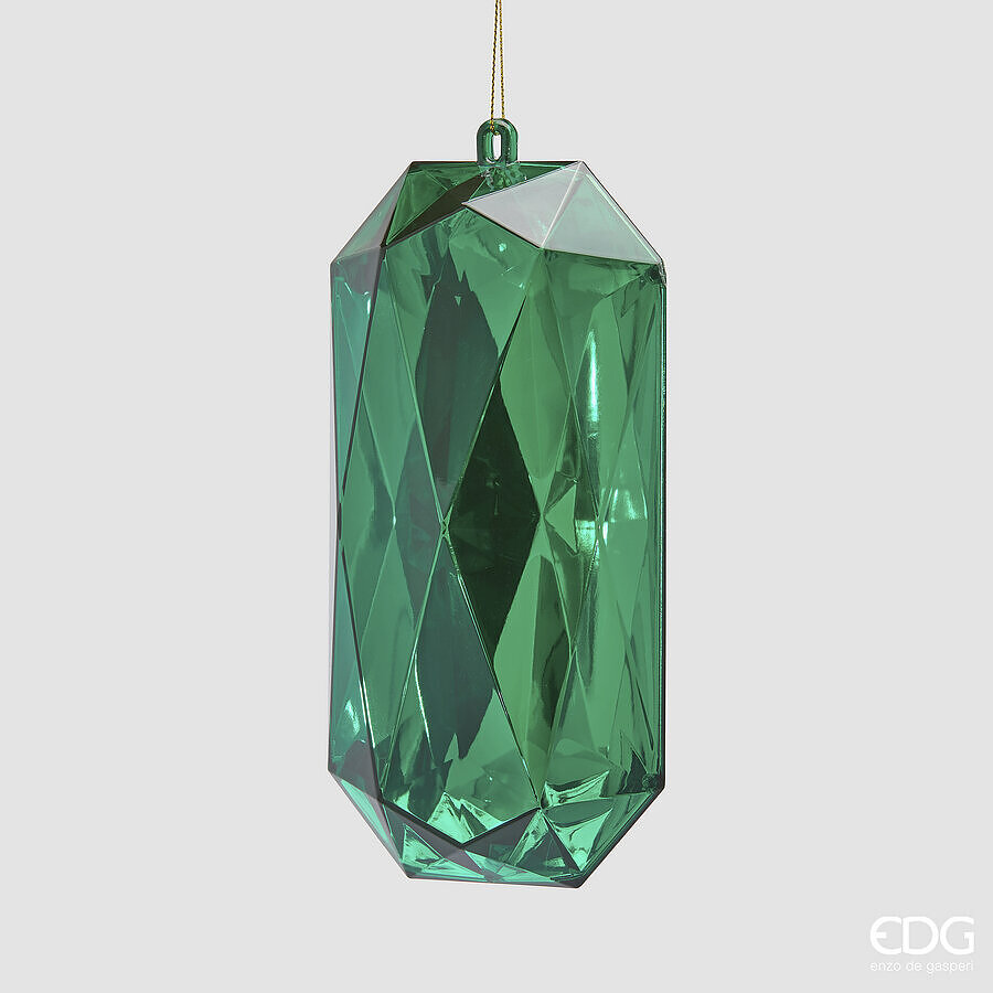 edg enzo de gasperi edg enzo de gasperi decoro diamante rettangolare di natale da appendere h 195 cm l 95 cm l 7 cm pp emerald green ean 8059824534866