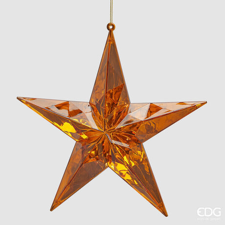 edg enzo de gasperi edg enzo de gasperi decoro diamante stella di natale da appendere d 195 cm l 5 cm pp gold ean 8059824535641