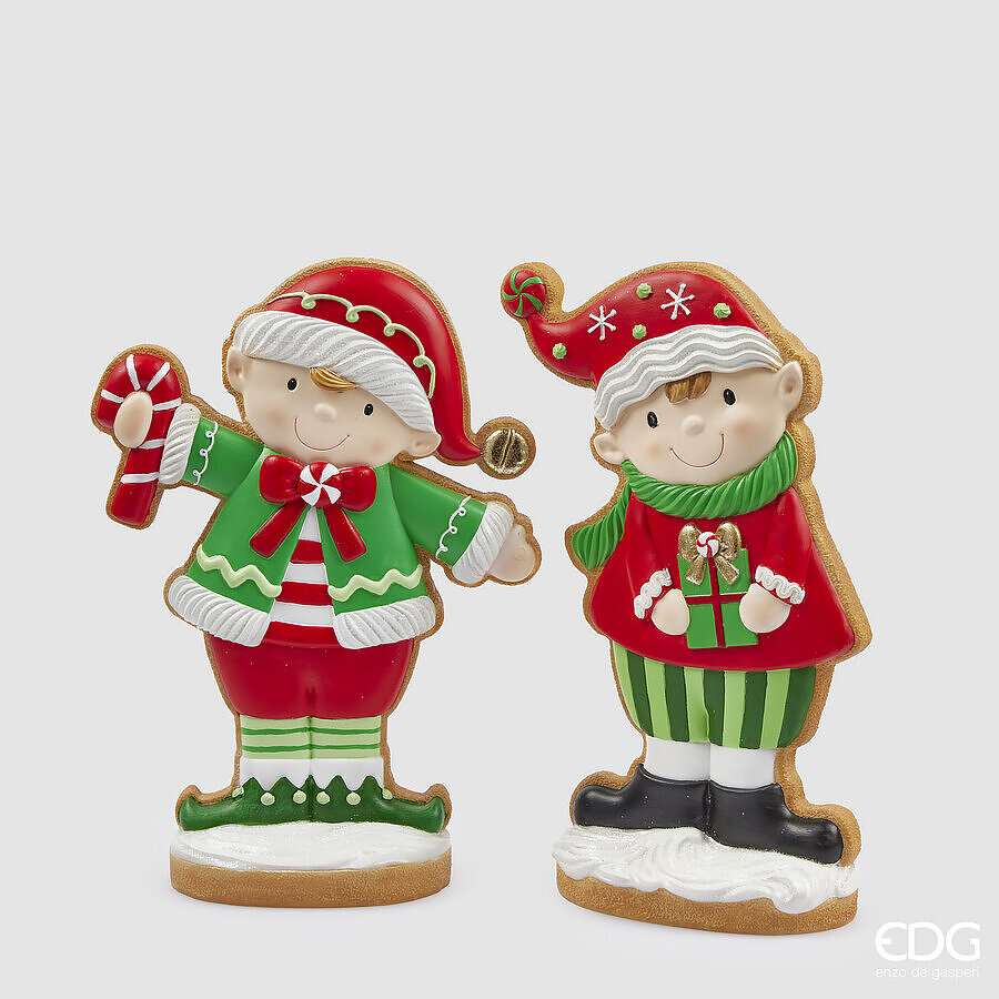 edg enzo de gasperi edg enzo de gasperi decoro elfo di natale ass h 32 cm green red 1 pz ean 8059824398468