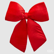 EDG Enzo De Gasperi Christmas Bow Decoration, H 63 cm L 62 cm, Red Velvet
