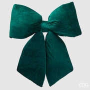 EDG Enzo De Gasperi Christmas Bow Decoration H 63 cm L 62 cm Green Velvet