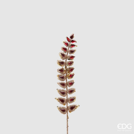 edg enzo de gasperi edg enzo de gasperi decoro natale felce diamonds pick h 25 cm 23 gemme burgundy ean 8059824301918