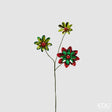 edg enzo de gasperi edg enzo de gasperi decoro natale gerbera metal ramo con 3 fiori h 46 cm verde rosso ean 8059824544186