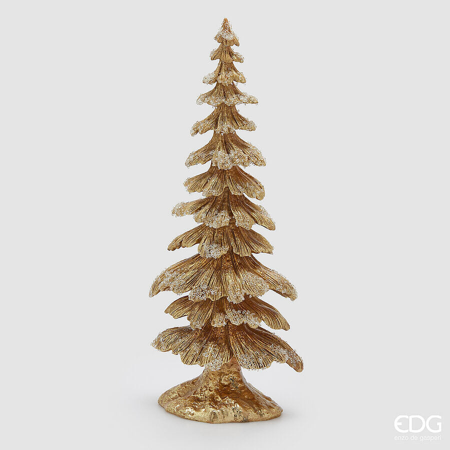 edg enzo de gasperi edg enzo de gasperi decoro pino di natale innevato h 51 cm l 21 cm l 13 cm gold ean 8059824563019