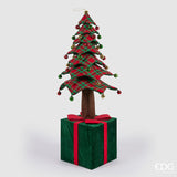 edg enzo de gasperi edg enzo de gasperi decoro pino di natale su pacco da appendere h 150 cm telescopico green red ean 8059824520937