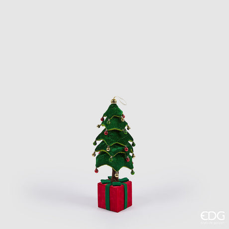 edg enzo de gasperi edg enzo de gasperi decoro pino di natale su pacco da appendere h 70 cm telescopico green ean 8059824521118