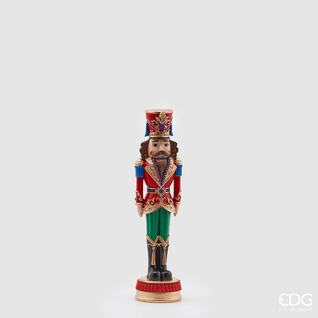 edg enzo de gasperi edg enzo de gasperi decoro soldatino di natale schiaccianoci righe h 35 cm multicolor ean 8059824283672