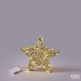 edg enzo de gasperi edg enzo de gasperi decoro stella natale intreccio 30 microled d 30 cm l 5 cm gold ean 8059824546067