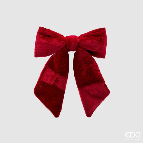 edg enzo de gasperi edg enzo de gasperi fiocco natale velluto h 25 cm l 21 cm burgundy ean 8059824581952