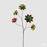 edg enzo de gasperi edg enzo de gasperi gerbera metal ramo x5 di natale h 56 cm green red ean 8059824544346