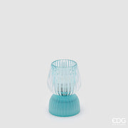 EDG Enzo De Gasperi Biforma Striped LED Table Lamp H 13 Cm D 9 Cm IP20 Light Blue