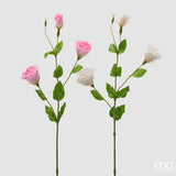 edg enzo de gasperi edg enzo de gasperi lisiantus ramo con foglie ass h 71 cm d 10 cm pianta artificiale colore bianco o rosa1 pz ean 8059824614599