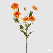 EDG Enzo De Gasperi Daisy Branch x5 with Bud H 77 cm Artificial Plant Orange