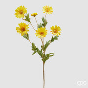 EDG Enzo De Gasperi Daisy Branch x5 with Bud H 77 Cm Artificial Plant Yellow
