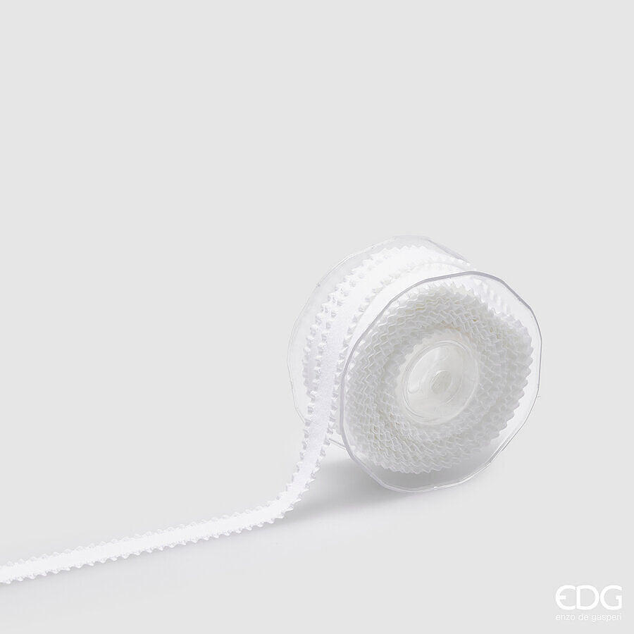edg enzo de gasperi edg enzo de gasperi nastro balze natalizio h 16 cm l 10 mt bianco ean 8059824372802