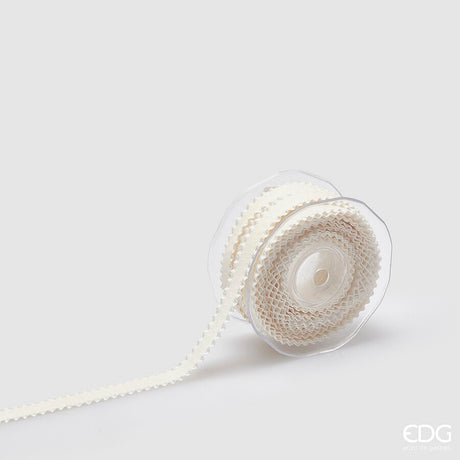 edg enzo de gasperi edg enzo de gasperi nastro balze natalizio h 16 cm l 10 mt cream ean 8059824372826