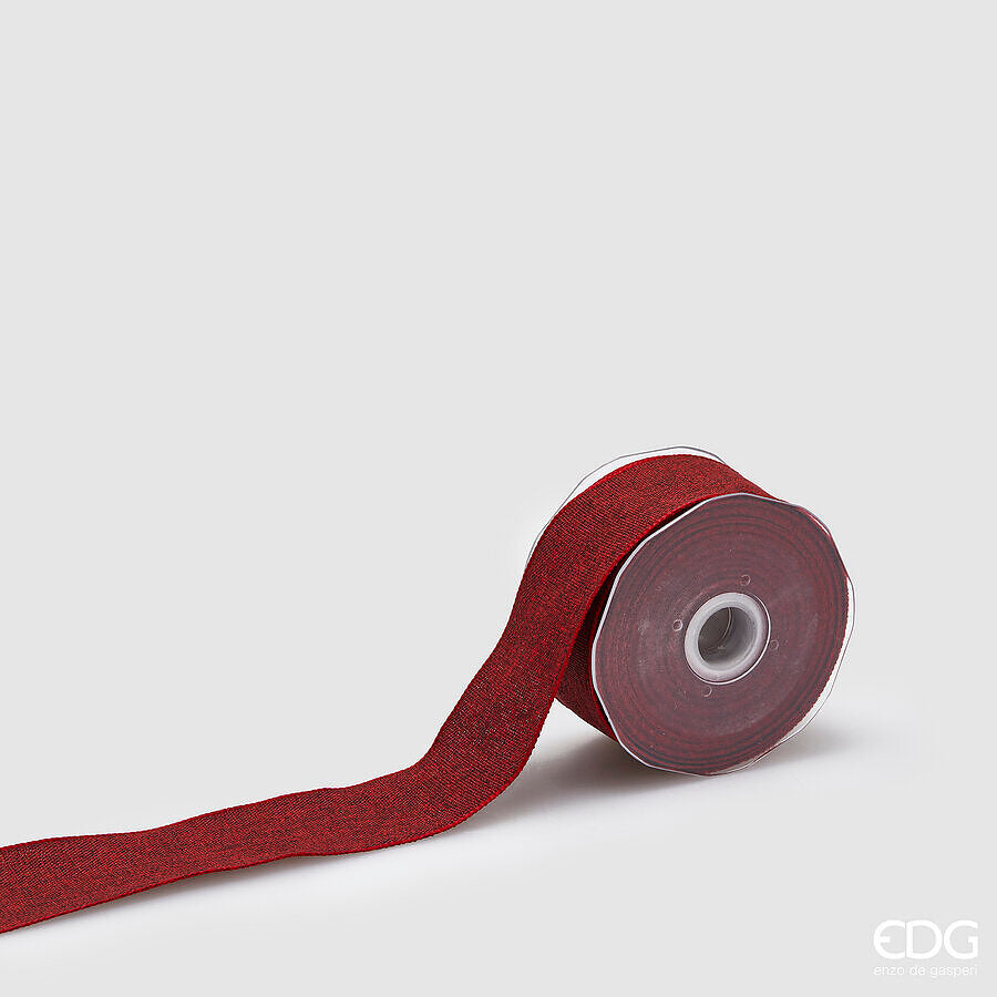 edg enzo de gasperi edg enzo de gasperi nastro basic natalizio h 38 cm l 10 mt burgundy ean 8059824372284