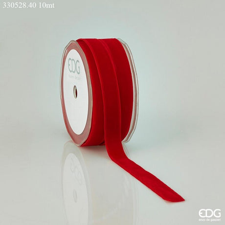 edg enzo de gasperi edg enzo de gasperi nastro velluto natalizio h 16 mm l 10 mt rosso ean 8054184802457