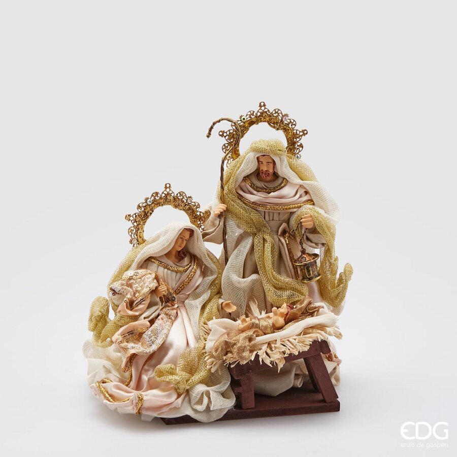 edg enzo de gasperi edg enzo de gasperi natavita natalizia tessuto con base h 30 cm green pink ean 8059824280725