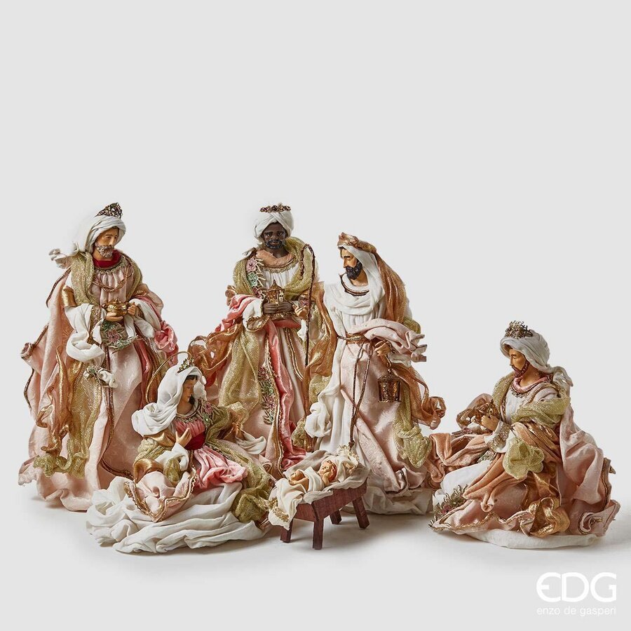 edg enzo de gasperi edg enzo de gasperi nativita tessuto natale con magi h 46 cm 6 pz multicolor ean 8059824989642