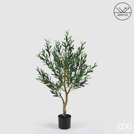 edg enzo de gasperi edg enzo de gasperi olivo con vaso h 129 cm pianta artificiale anti uv verde ean 8059824607621