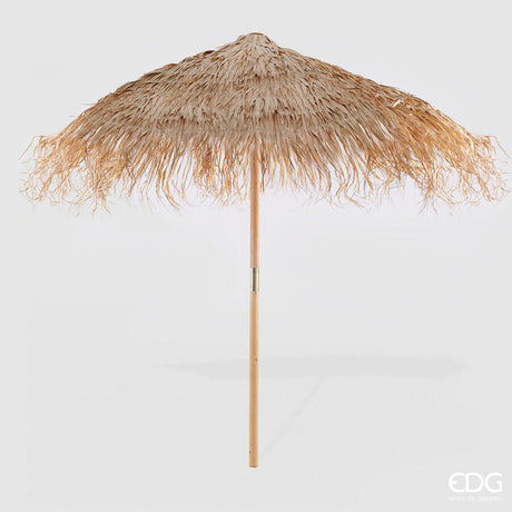edg enzo de gasperi edg enzo de gasperi ombrellone da esterno in paglia champagne d 200 cm h 240 cm ean 8059824348913