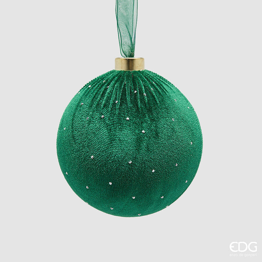 edg enzo de gasperi edg enzo de gasperi palla di natale con brillanti 10 cm verde scuro addobbo per albero di natale ean 8059824727244