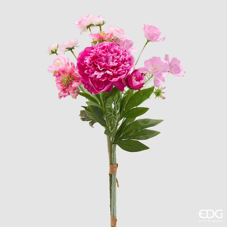 edg enzo de gasperi edg enzo de gasperi peonia bouquet mix cespuglio artificiale h 60 cm fucsia ean 8059824615626