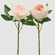 EDG Enzo De Gasperi Peony Branch with Leaves Ass. H 58 Cm Artificial Plant Pink 1 Pc