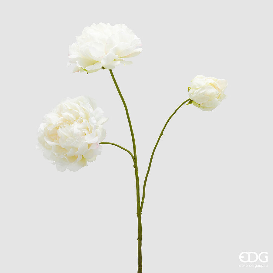 edg enzo de gasperi edg enzo de gasperi peonia ramo x3 con h 67 cm pianta artificiale colore avorio ean 8059824608505