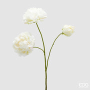 EDG Enzo De Gasperi Peony Branch x3 with H 67 cm Artificial Plant Ivory Color
