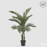 edg enzo de gasperi edg enzo de gasperi pianta artificiale palma areca h 142 cm verde con vaso anti uv per interno ed esterno ean 8059824655387
