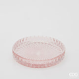 edg enzo de gasperi edg enzo de gasperi piatto decorativo micro quadretti rotondo h 25 cm d 16 cm vetro rosa ean 8059824610638